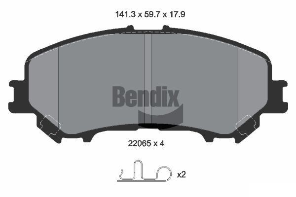 BENDIX Braking BPD1083: Plaquettes de frein avec accessoires