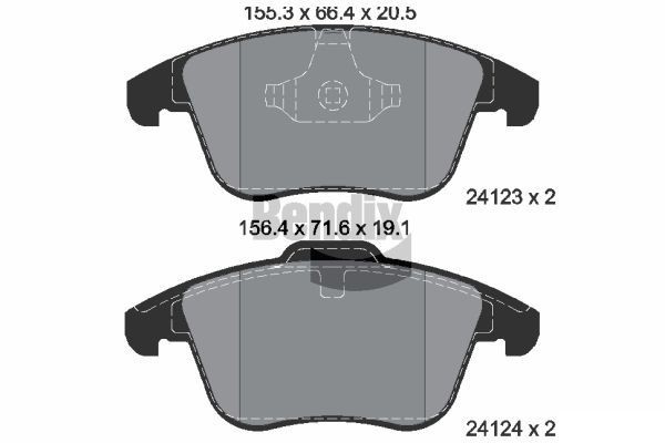 BENDIX Braking BPD1093: Piduriklotsid