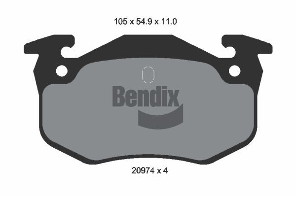 BENDIX Braking BPD1103: Plăcuțe de frână