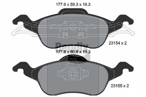 BENDIX Braking BPD1106: Piduriklotsid