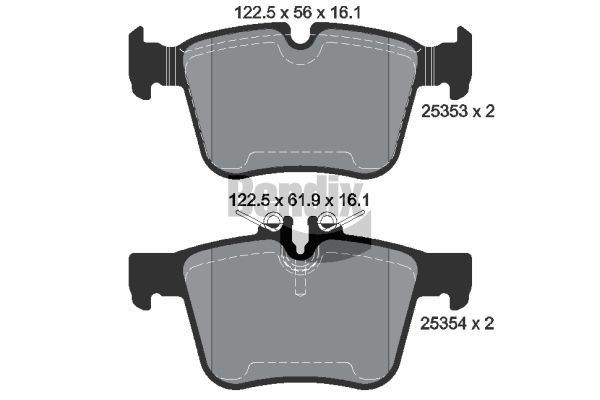 BENDIX Braking BPD1132: Piduriklotsid