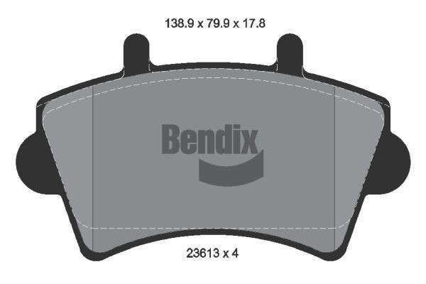 BENDIX Braking BPD1155: Piduriklotsid