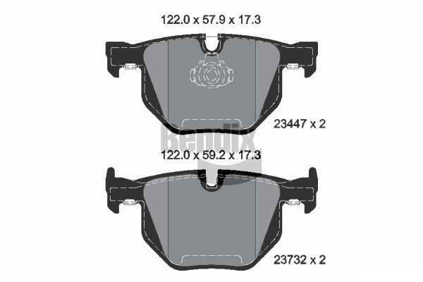 BENDIX Braking BPD1166: Piduriklotsid