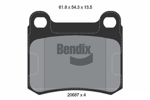 BENDIX Braking BPD1173: Piduriklotsid