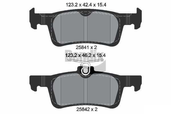 BENDIX Braking BPD1182: Piduriklotsid