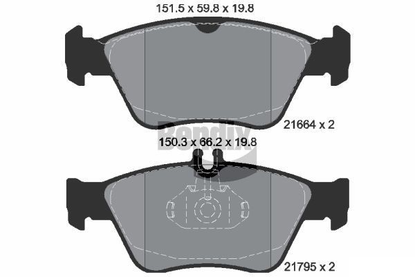 BENDIX Braking BPD1190: Piduriklotsid