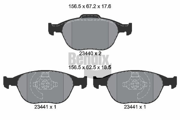 BENDIX Braking BPD1198: Piduriklotsid
