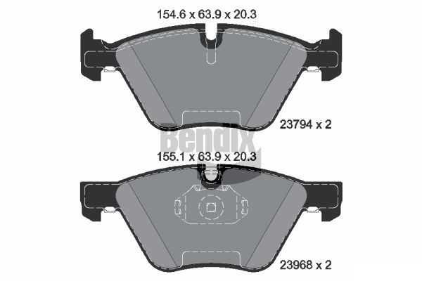 BENDIX Braking BPD1204: Piduriklotsid