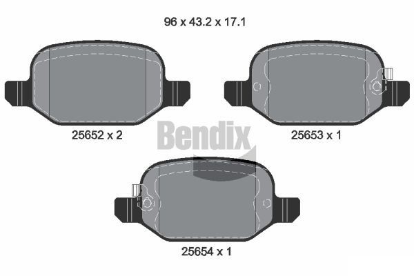 BENDIX Braking BPD1208: Τακάκια φρένων