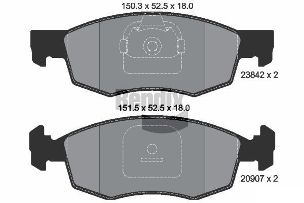 BENDIX Braking BPD1222: Piduriklotsid