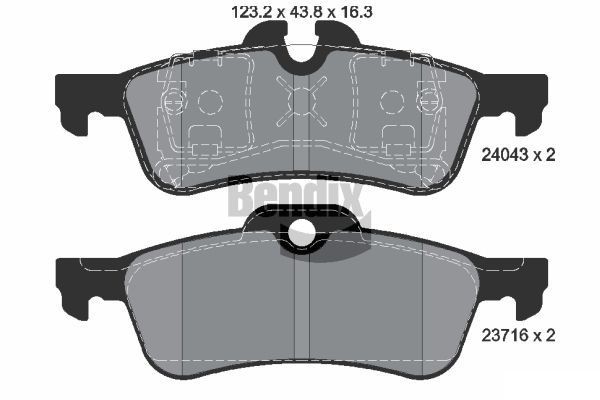 BENDIX Braking BPD1229: Juego de pastillas de freno