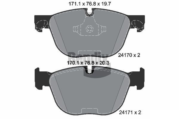 BENDIX Braking BPD1240: Piduriklotsid