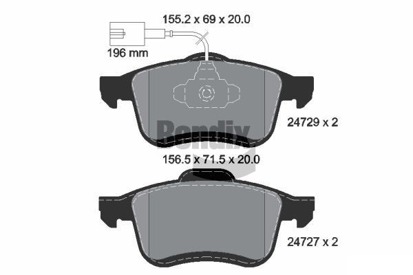 BENDIX Braking BPD1242: Plaquettes de frein