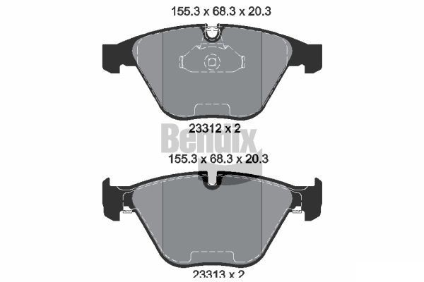 BENDIX Braking BPD1252: Piduriklotsid