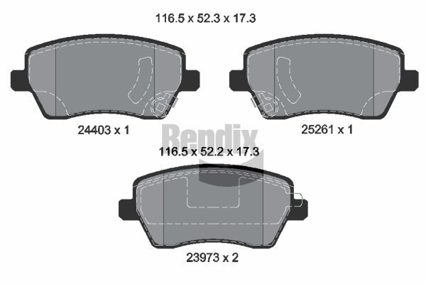 BENDIX Braking BPD1264: Piduriklotsid