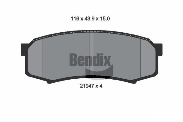 BENDIX Braking BPD1294: Piduriklotsid