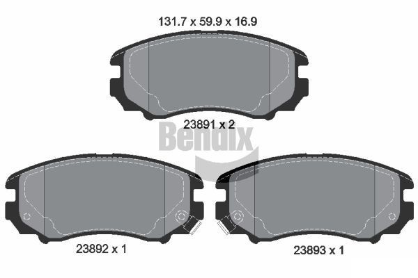 BENDIX Braking BPD1324: Piduriklotsid