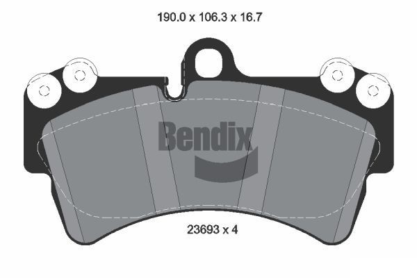 BENDIX Braking BPD1350: Piduriklotsid vastukaaluga