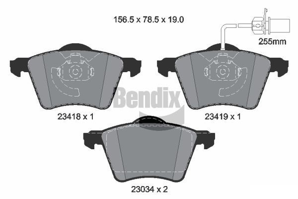 BENDIX Braking BPD1351: Piduriklotsid
