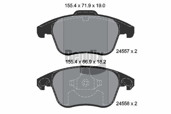 BENDIX Braking BPD1361: Brzdové platničky
