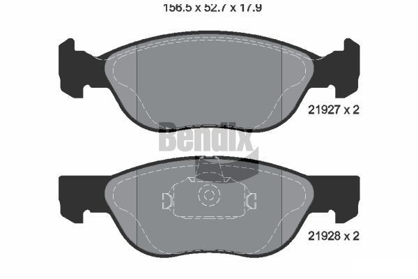 BENDIX Braking BPD1362: Piduriklotsid