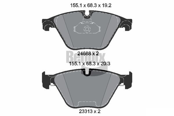 BENDIX Braking BPD1366: Plăcuțe de frână
