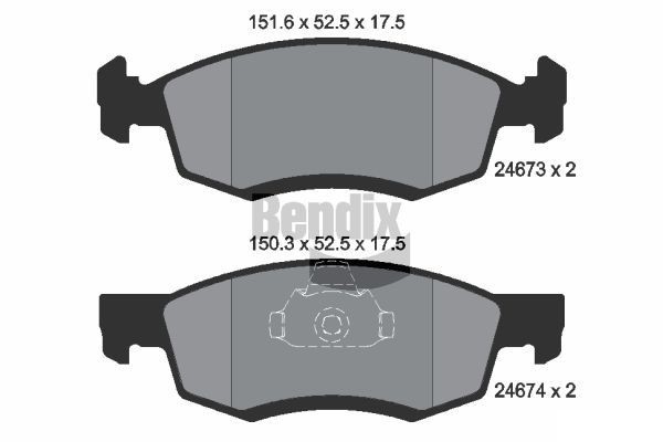 BENDIX Braking BPD1405: Plăcuțe de frână
