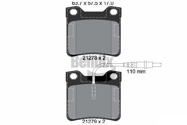 BENDIX Braking BPD1414: Kit pastiglie freni