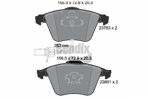 BENDIX Braking BPD1420: Piduriklotsid