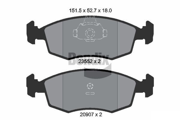 BENDIX Braking BPD1434: Plăcuțe de frână