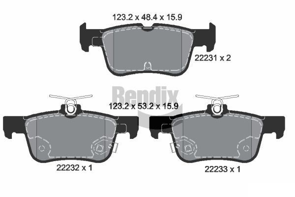 BENDIX Braking BPD1438: Piduriklotsid