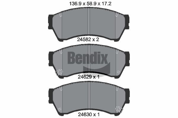 BENDIX Braking BPD1451: Piduriklotsid