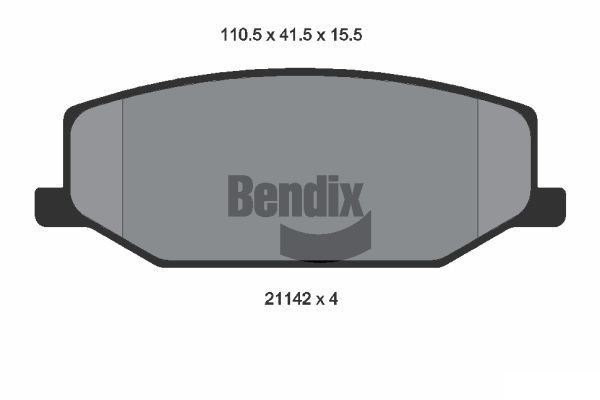 BENDIX Braking BPD1463: Piduriklotsid