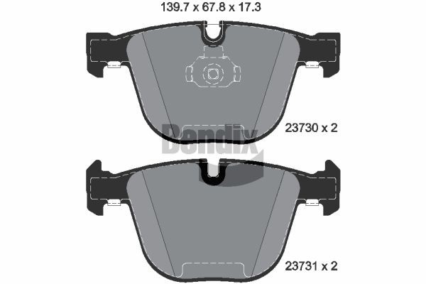 BENDIX Braking BPD1469: Piduriklotsid