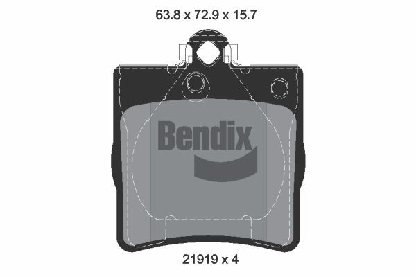 BENDIX Braking BPD1499: Piduriklotsid