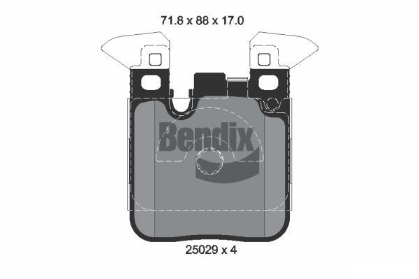 BENDIX Braking BPD1510: Piduriklotsid vastukaaluga