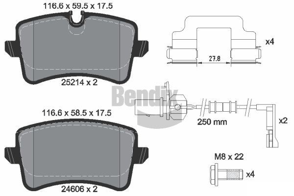 BENDIX Braking BPD1559: Piduriklotsid
