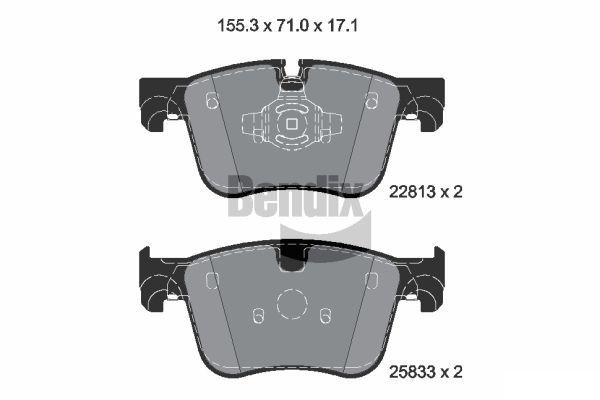 BENDIX Braking BPD1573: Plăcuțe de frână