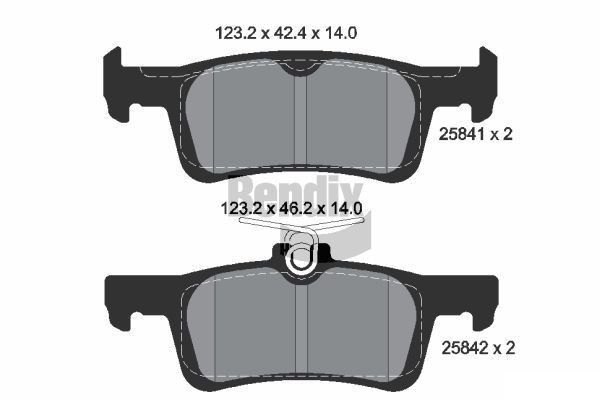 BENDIX Braking BPD1596: Piduriklotsid