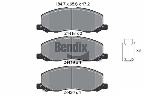BENDIX Braking BPD1599: Piduriklotsid