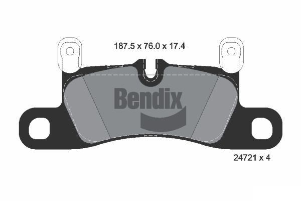 BENDIX Braking BPD1601: Piduriklotsid vastukaaluga