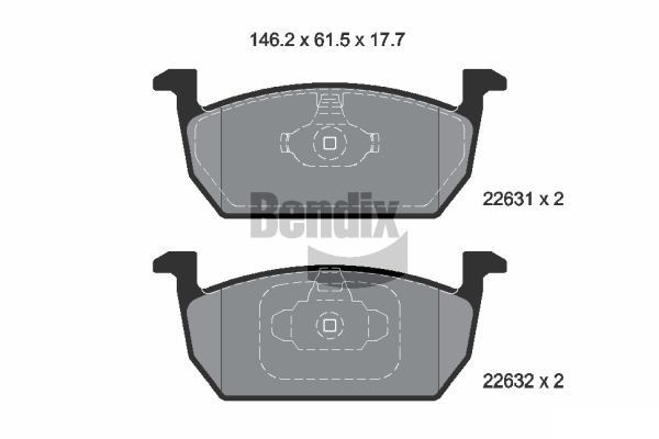 BENDIX Braking BPD1607: Piduriklotsid