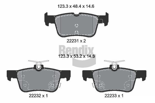 BENDIX Braking BPD1628: Bremseklosser