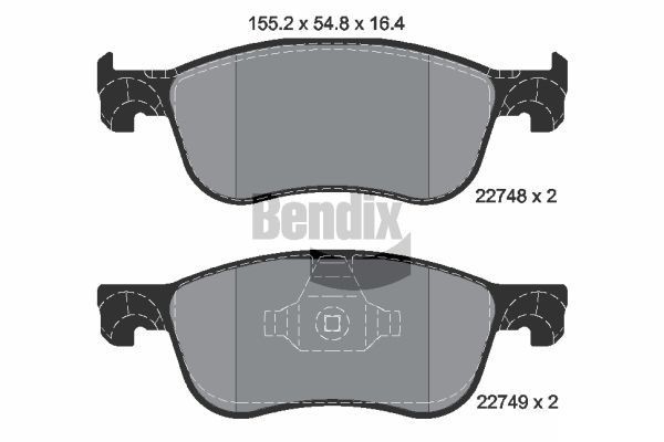 BENDIX Braking BPD1631: Plăcuțe de frână