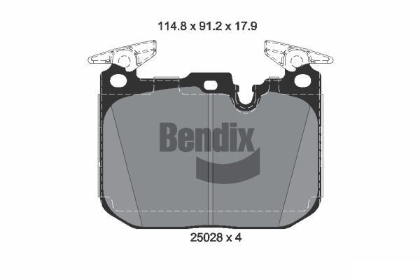 BENDIX Braking BPD1643: Plăcuțe de frână cu greutati de echilibrare