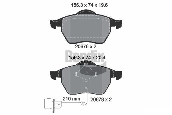 BENDIX Braking BPD1720: Piduriklotsid