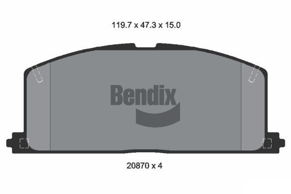 BENDIX Braking BPD1728: Piduriklotsid