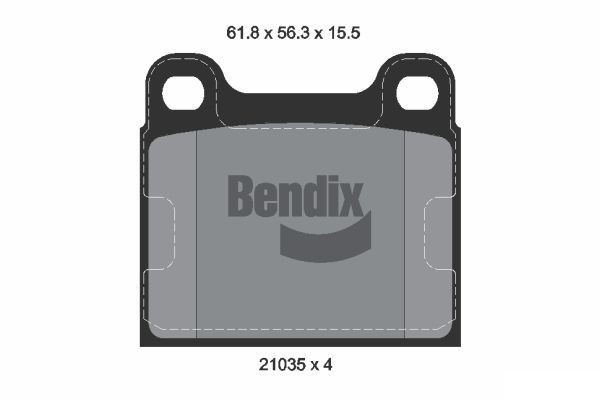 BENDIX Braking BPD1743: Piduriklotsid