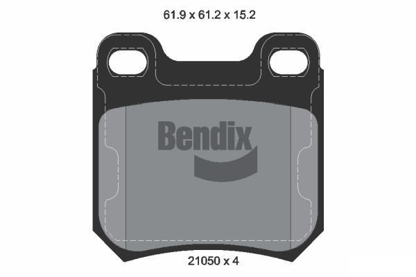 BENDIX Braking BPD1744: Piduriklotsid