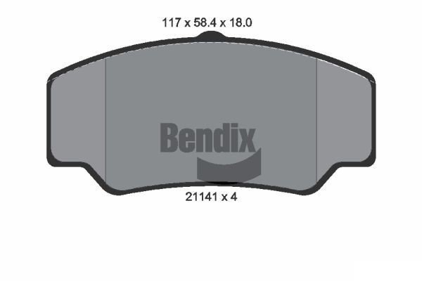 BENDIX Braking BPD1752: Piduriklotsid